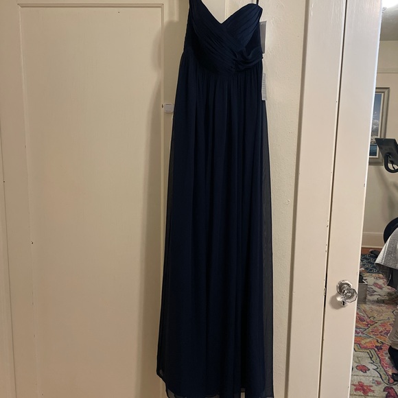 Strapless chiffon gown - Navy Blue - Nordstrom Jenny Yoo - Size 2 - Picture 2 of 4